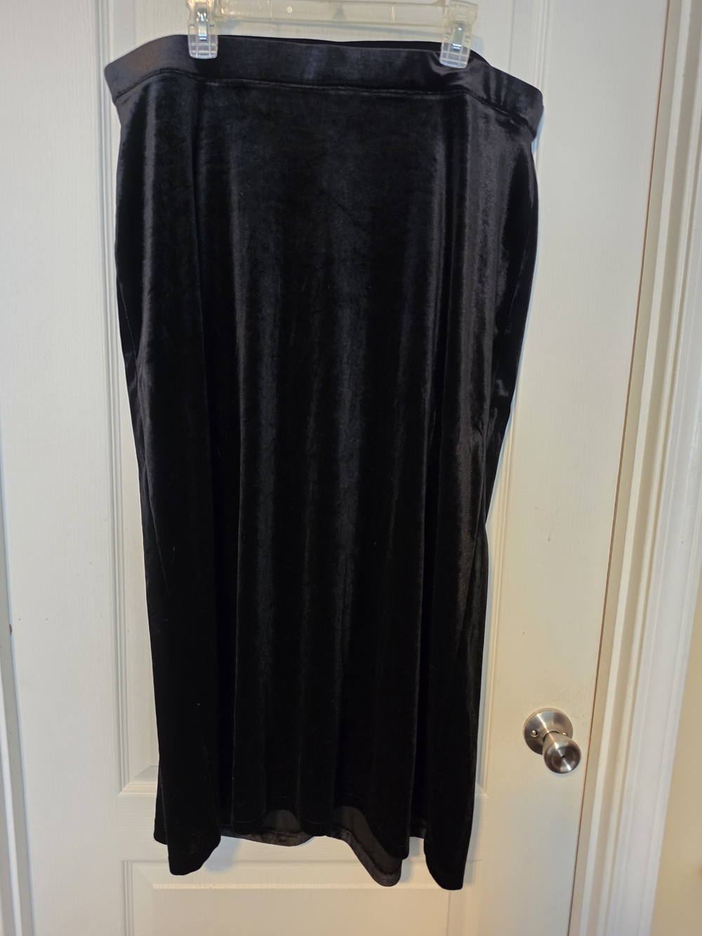 Catherines Black Velvet Maxi Skirt